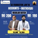 CA Foundation New Syllabus Accounting & Quantitative Aptitude Recorded/ Live Batch For Sept'25 & Jan'26 Exams