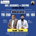 CA Inter Advanced Accounting + Costing Recorded/ Live Batch For Sep'26 & Jan'2027 Exams