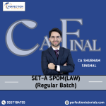 CA Final |  SET-A SPOM(LAW)  | Regular Batch | CA Shubham Singhal |