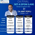 CA Final |Set-A SPOM (Law) | Regular Batch | CA Amit Popli |