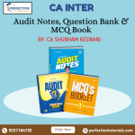 CA Inter Combo Audit Notes, Question Bank & MCQ Book By CA Shubham Keswani Applicable for Jan/May 2026