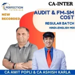 CA Inter, AUDIT & FM-SM & COST, Regular Batch For Sept'26 & Jan'27 Exams