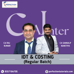CA Inter, Indirect Tax & Costing, Regular Batch, For Sep 26 & Jan 27 Exams