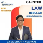 CA Inter, Law, Regular Batch,  By CA Siddharth Agarwal, For Sep 26 & Jan 27 Exams