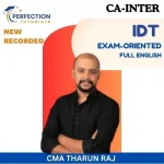 CA Inter, Indirect Tax (IDT), Fast Track  In English By CMA Tharun Raj For Sep_26 & Jan_27 Exams
