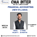 CMA INTER, Financial Accounting (New Syllabus), Regular Batch, BY CA CS Shrikant Patil