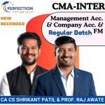 CMA Inter, Company Accounts & FMDA & Management Accounting, Regular Batch, By CA Shrikant Patil & Prof. Raj Awate