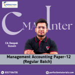 CMA Inter, Management Accounting Paper-12 , Regular Batch, By CA Deepak Gusain
