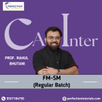 CA Inter, FM-SM, Recorded/ Live Batch, By Prof. Rahul Bhutani For Sep'26 & Jan'27 Exams