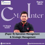 CMA Inter, Operation Management & Strategic Management (Paper-9), Regular Batch, By CA Deepak Gusain