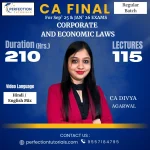 CMA FINAL, CORPORATE AND ECONOMIC LAWS, REGULAR BATCH, BY CA DIVYA AGARWAL