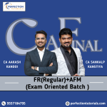CA Final FR (Regular Batch) & AFM (Exam Oriented Batch) For May/Nov 26/27/28 onwards (Full English)