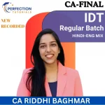 CA Final Indirect Tax Recorded/ Live Batch By CA Riddhi Baghmar For May/Sep'2026 Exams