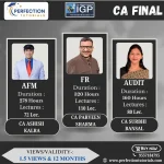 CA Final AFM + Audit + FR Combo Regular Batch by CA Ashish Kalra & CA Surbhi Bansal & CA Praveen Sharma For Nov'26/27/28 Exams