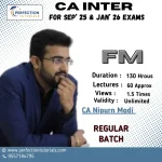 NEW CA Inter | Financial Management | Regular Batch | CA Nipurn Modi | For Sept 2026 & Jan 2027 Exams