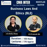 CMA Inter Business Laws And Ethics (BLE) by CS Disha Mam & CS Prateek Sir For June'26 & Dec'26 Exams