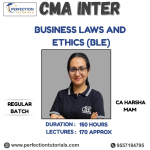 CMA Inter Business Laws And Ethics (BLE) Regular Batch by CS Harsha Mam For June 26 Exams