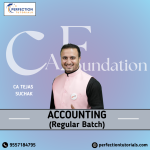 CA Foundation New Syllabus Accounting Regular Batch For Sep'26 & Jan'2027 Exams By CA Tejas Suchak