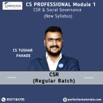 CS Professional Module 1 – CSR & Social Governance (New Syllabus)