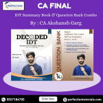 CA Final Indirect Tax (IDT) Summary Book and Question Bank Combo For Jan'26 Exams By CA Akshansh Garg